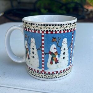 Vintage Snowman Christmas Mug by Sakura 1998